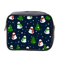 Snowman Pattern Mini Toiletries Bag 2-side by Valentinaart