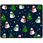 Snowman pattern Fleece Blanket (Medium)  60 x50  Blanket Front