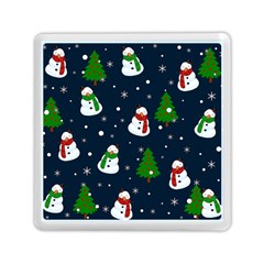 Snowman Pattern Memory Card Reader (square)  by Valentinaart