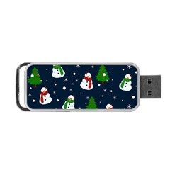 Snowman Pattern Portable Usb Flash (one Side) by Valentinaart