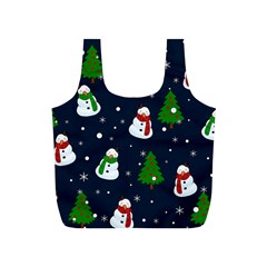 Snowman Pattern Full Print Recycle Bags (s)  by Valentinaart