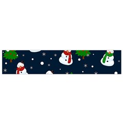 Snowman Pattern Small Flano Scarf by Valentinaart