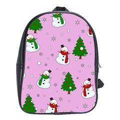 Snowman Pattern School Bag (xl)