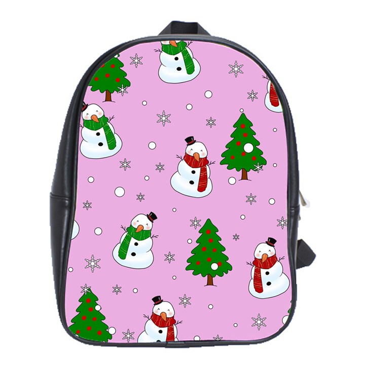 Snowman pattern School Bag (XL)