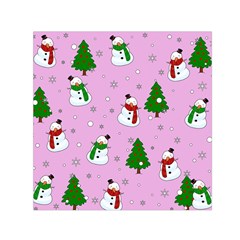 Snowman Pattern Small Satin Scarf (square) by Valentinaart