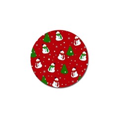 Snowman Pattern Golf Ball Marker by Valentinaart