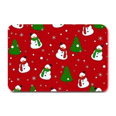 Snowman Pattern Plate Mats by Valentinaart