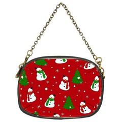 Snowman Pattern Chain Purses (two Sides)  by Valentinaart