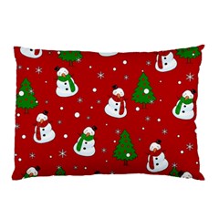 Snowman Pattern Pillow Case by Valentinaart