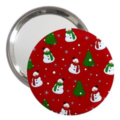 Snowman Pattern 3  Handbag Mirrors by Valentinaart