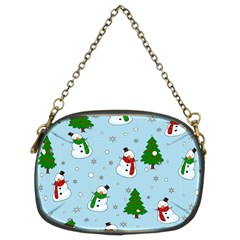 Snowman Pattern Chain Purses (two Sides)  by Valentinaart