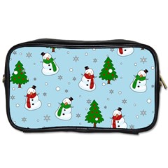 Snowman Pattern Toiletries Bags 2-side by Valentinaart