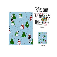 Snowman Pattern Playing Cards 54 (mini)  by Valentinaart