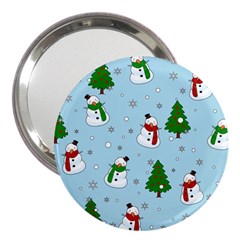 Snowman Pattern 3  Handbag Mirrors by Valentinaart