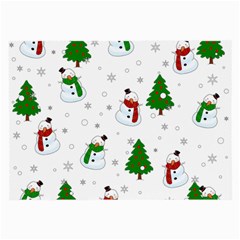 Snowman Pattern Large Glasses Cloth (2-side) by Valentinaart