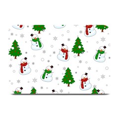 Snowman Pattern Plate Mats by Valentinaart