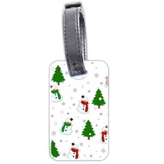 Snowman Pattern Luggage Tags (two Sides) by Valentinaart