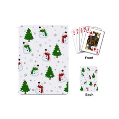 Snowman Pattern Playing Cards (mini)  by Valentinaart