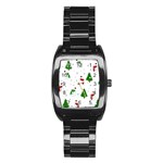 Snowman pattern Stainless Steel Barrel Watch Front