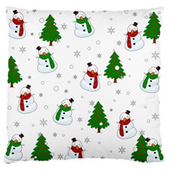 Snowman Pattern Standard Flano Cushion Case (two Sides) by Valentinaart