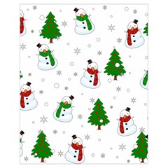 Snowman Pattern Drawstring Bag (small) by Valentinaart