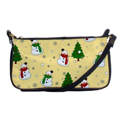 Snowman Pattern Shoulder Clutch Bags by Valentinaart