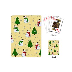 Snowman Pattern Playing Cards (mini)  by Valentinaart