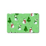 Snowman pattern Magnet (Name Card) Front