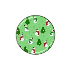 Snowman Pattern Hat Clip Ball Marker (4 Pack) by Valentinaart