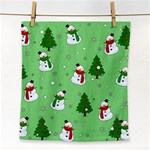 Snowman pattern Face Towel Front