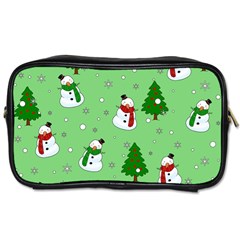 Snowman Pattern Toiletries Bags 2-side by Valentinaart