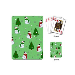 Snowman Pattern Playing Cards (mini)  by Valentinaart