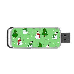 Snowman Pattern Portable Usb Flash (one Side) by Valentinaart