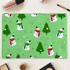 Snowman Pattern Cosmetic Bag (xxl)  by Valentinaart