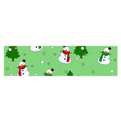 Snowman Pattern Satin Scarf (oblong) by Valentinaart