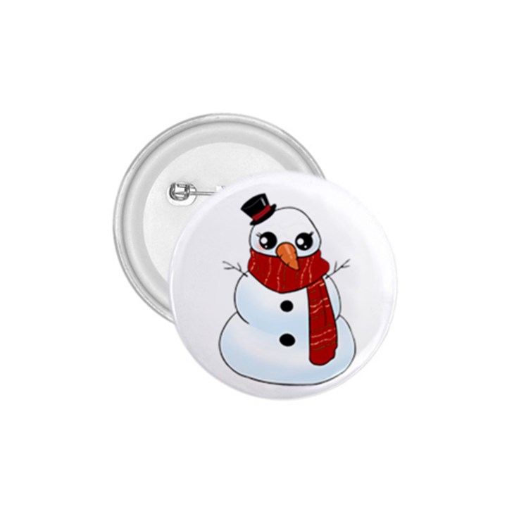 Kawaii Snowman 1.75  Buttons