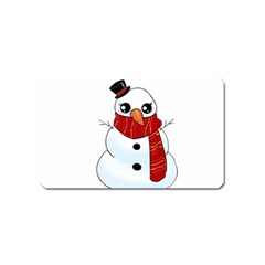 Kawaii Snowman Magnet (name Card) by Valentinaart