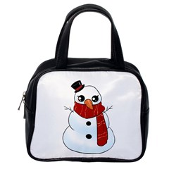 Kawaii Snowman Classic Handbags (one Side) by Valentinaart