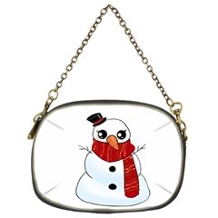 Kawaii Snowman Chain Purses (two Sides)  by Valentinaart