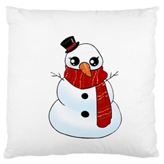 Kawaii Snowman Standard Flano Cushion Case (two Sides) by Valentinaart