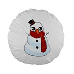 Kawaii Snowman Standard 15  Premium Flano Round Cushions Front