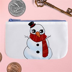 Kawaii Snowman Large Coin Purse by Valentinaart