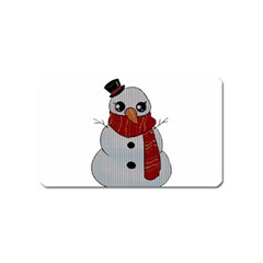 Kawaii Snowman Magnet (name Card) by Valentinaart