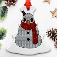 Kawaii Snowman Christmas Tree Ornament (two Sides) by Valentinaart