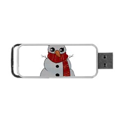 Kawaii Snowman Portable Usb Flash (one Side) by Valentinaart