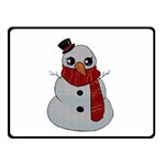 Kawaii Snowman Double Sided Fleece Blanket (Small)  45 x34  Blanket Front