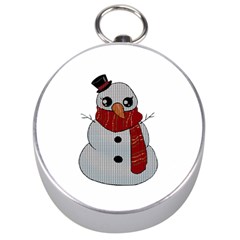 Kawaii Snowman Silver Compasses by Valentinaart