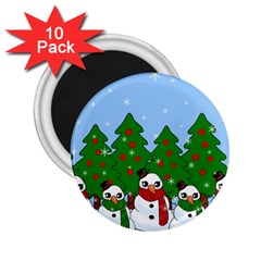 Kawaii Snowman 2 25  Magnets (10 Pack)  by Valentinaart