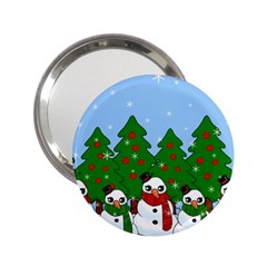 Kawaii Snowman 2 25  Handbag Mirrors by Valentinaart