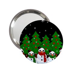 Kawaii Snowman 2 25  Handbag Mirrors by Valentinaart